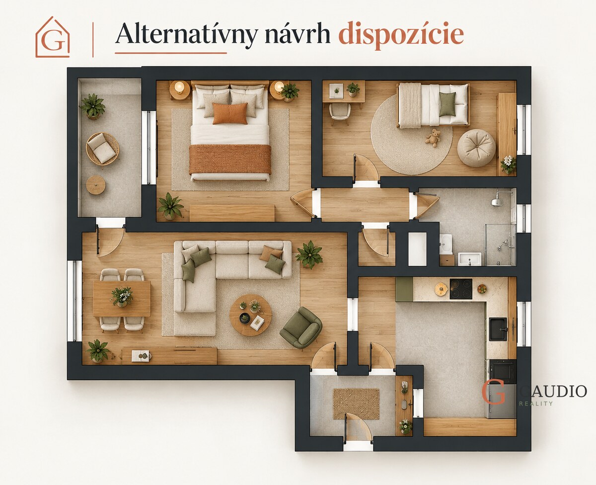 GAUDIO | 3-izbový byt 65 m² + loggia | Bieloruská, Podunajské Biskupice | Potenciál na rekonštrukciu — foto 7