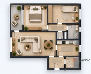 GAUDIO | 3-izbový byt 65 m² + loggia | Bieloruská, Podunajské Biskupice | Potenciál na rekonštrukciu — foto 5
