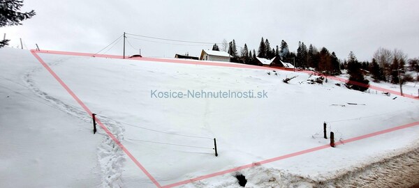 Predaj pozemok Ždiar 1633 m2 parcela C intravilán, asfaltová prístupová cesta