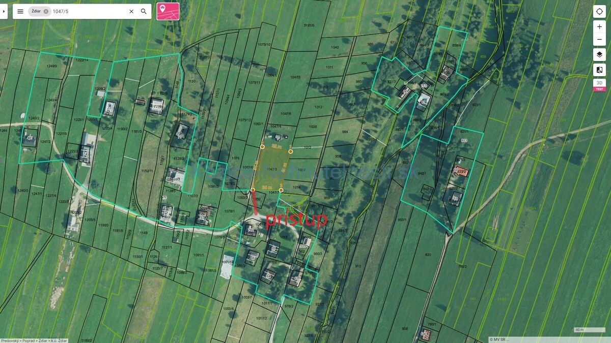 Predaj investičný pozemok v obci Ždiar o rozlohe 1760 m2 — foto 2