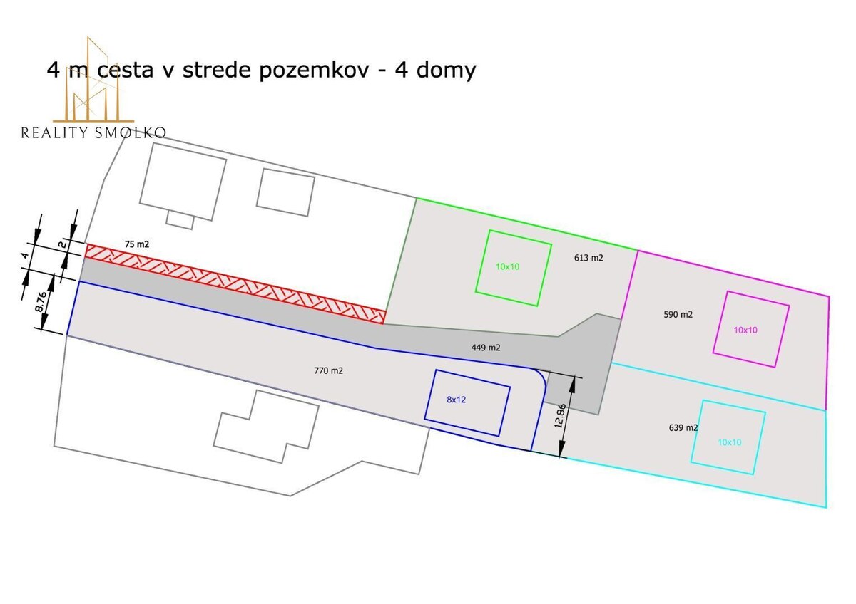 Na predaj pozemky 3175m2 určené k výstavbe rodinných domov - Kecerovsk — foto 5