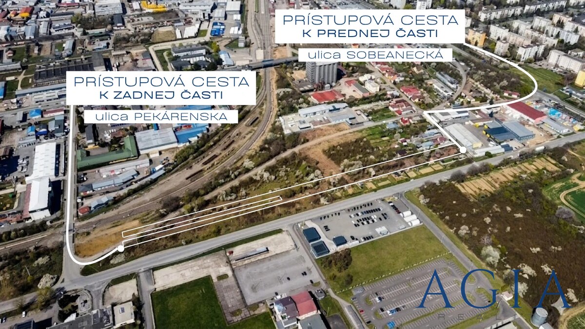 Na predaj priemyselný pozemok + pozemok pre rodinné domy 8 196 m² | MICHALOVCE