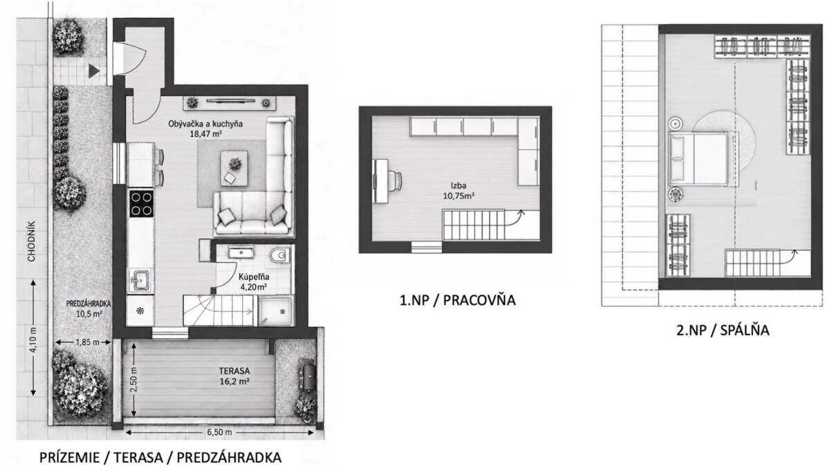 3-izbový by na predaj s terasou,záhradkou a parkovaním – Ružinov — foto 14