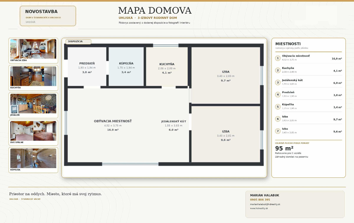 HD REALITY, predaj rodinný dom s výhľadmi na okolitú prírodu | 95 m² | — foto 15