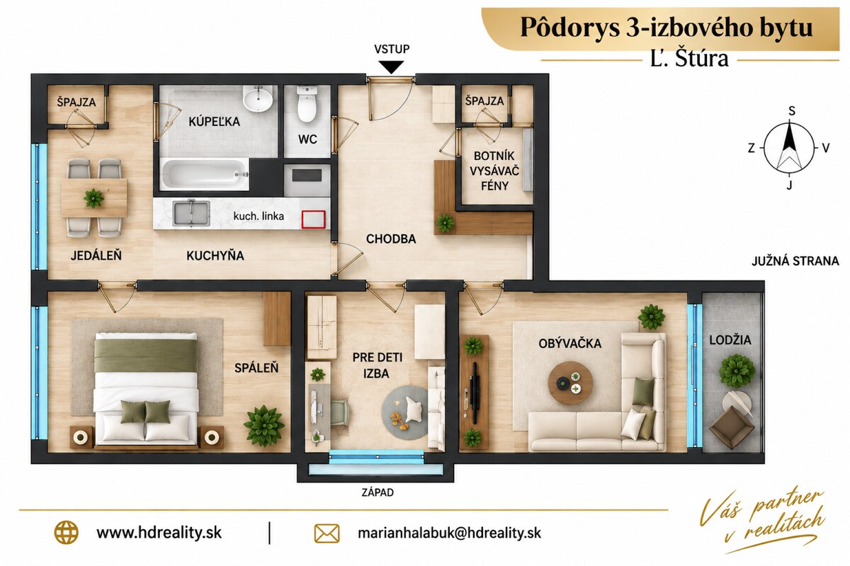 HD REALITY,  predaj 3-izbový byt v pôvodnom stave vo Zvolen — foto 14