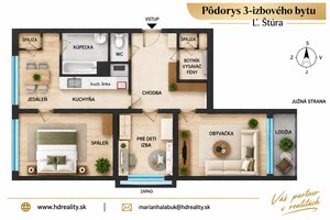 HD REALITY,  predaj 3-izbový byt v pôvodnom stave vo Zvolen — foto 14