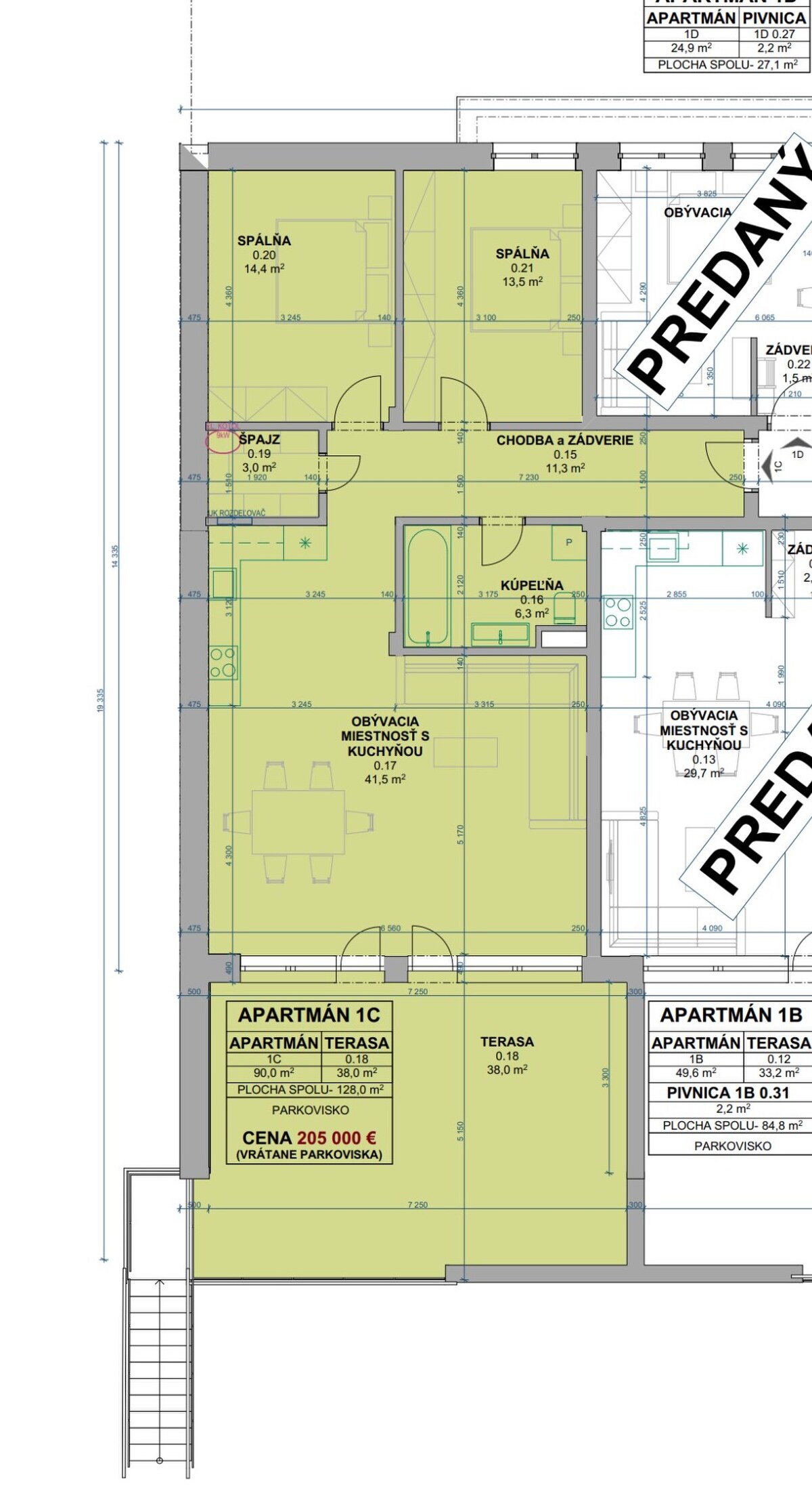 3-izbový apartmán v novostavbe pri Zemplínskej šírave s 38 m² terasou — foto 22