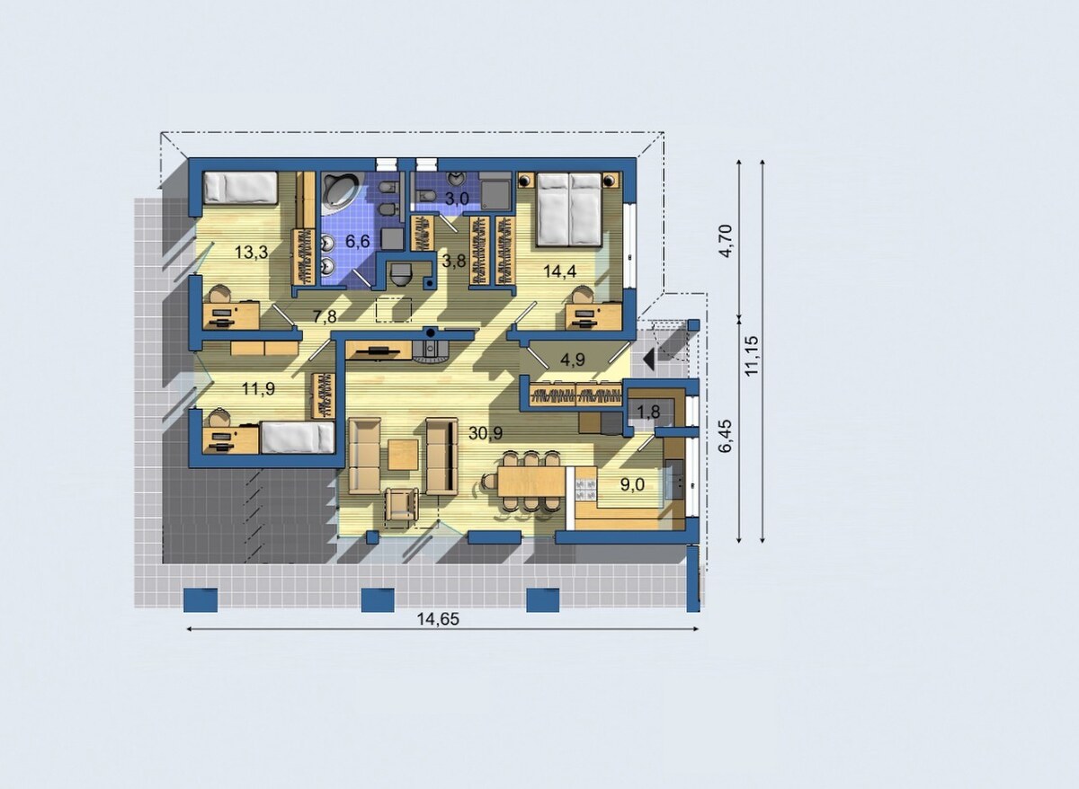 4-IZBOVÝ DOM V ZÁHORSKEJ VSI | 677 m² POZEMOK | DVOJGARÁŽ — foto 19