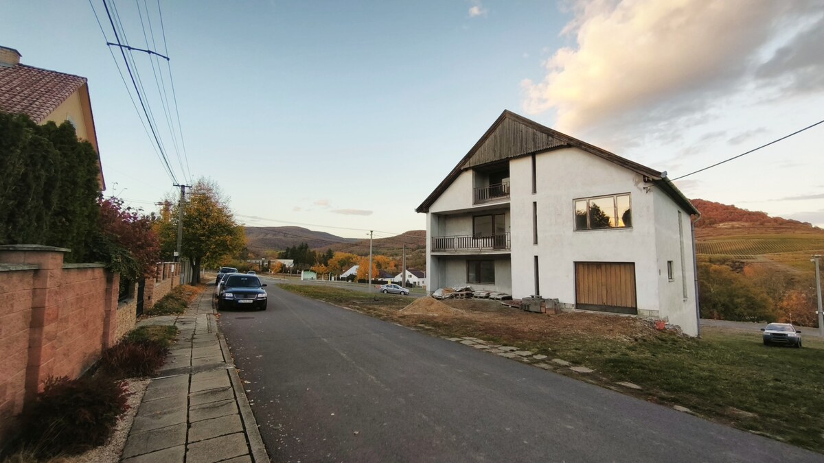 Priestranný 3-podlažný objekt (408 m²) s garážou a 3 balkónmi v obci Č