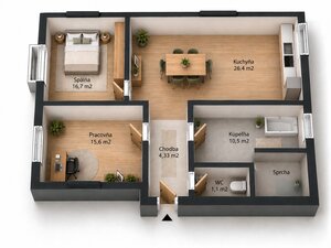 Nadštandartný 3-izbový byt vo Svite s krásnym výhľadom — foto 14