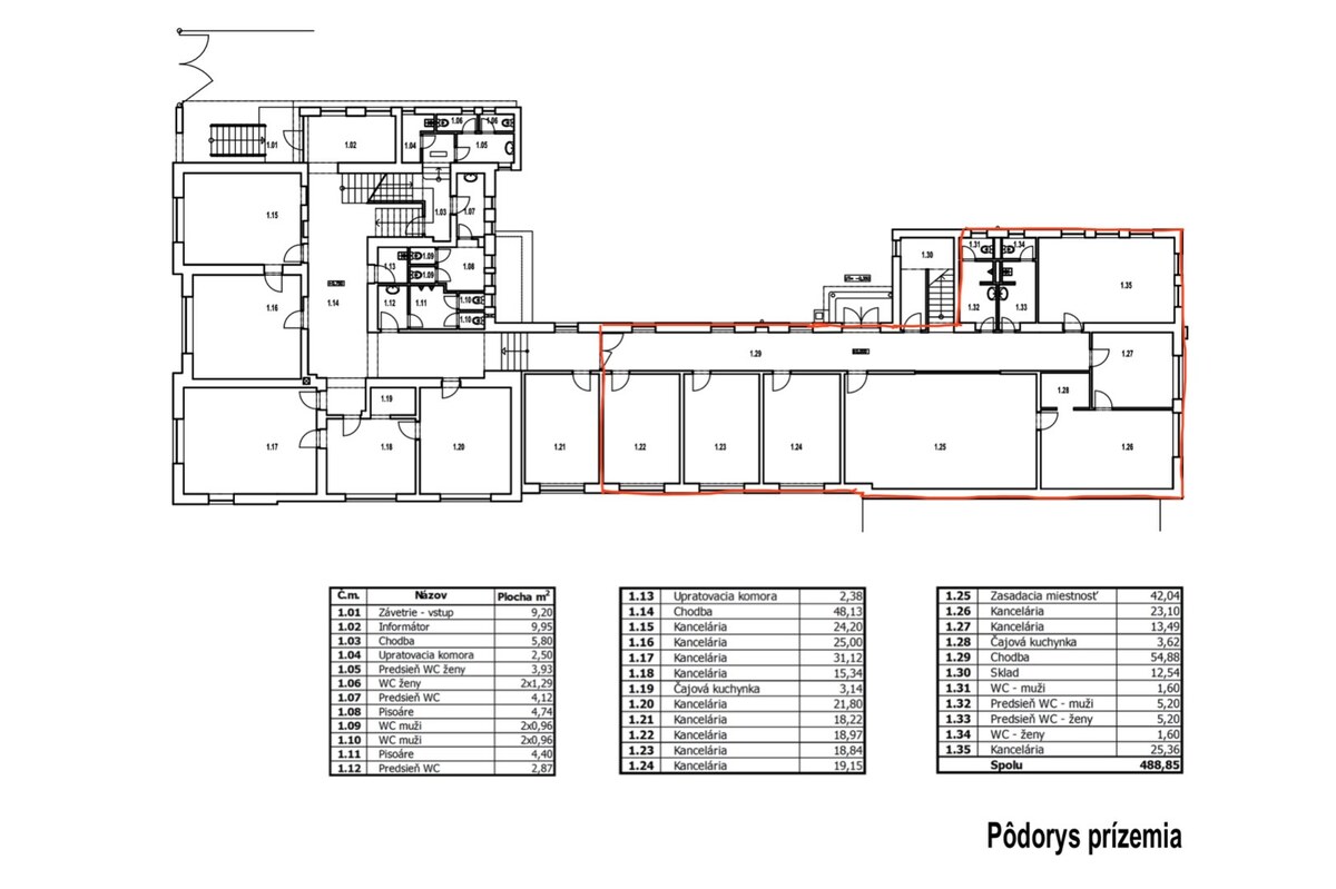 Prenájom kancelárske priestory 220 m2 s parkovaním v centre Žiliny — foto 11