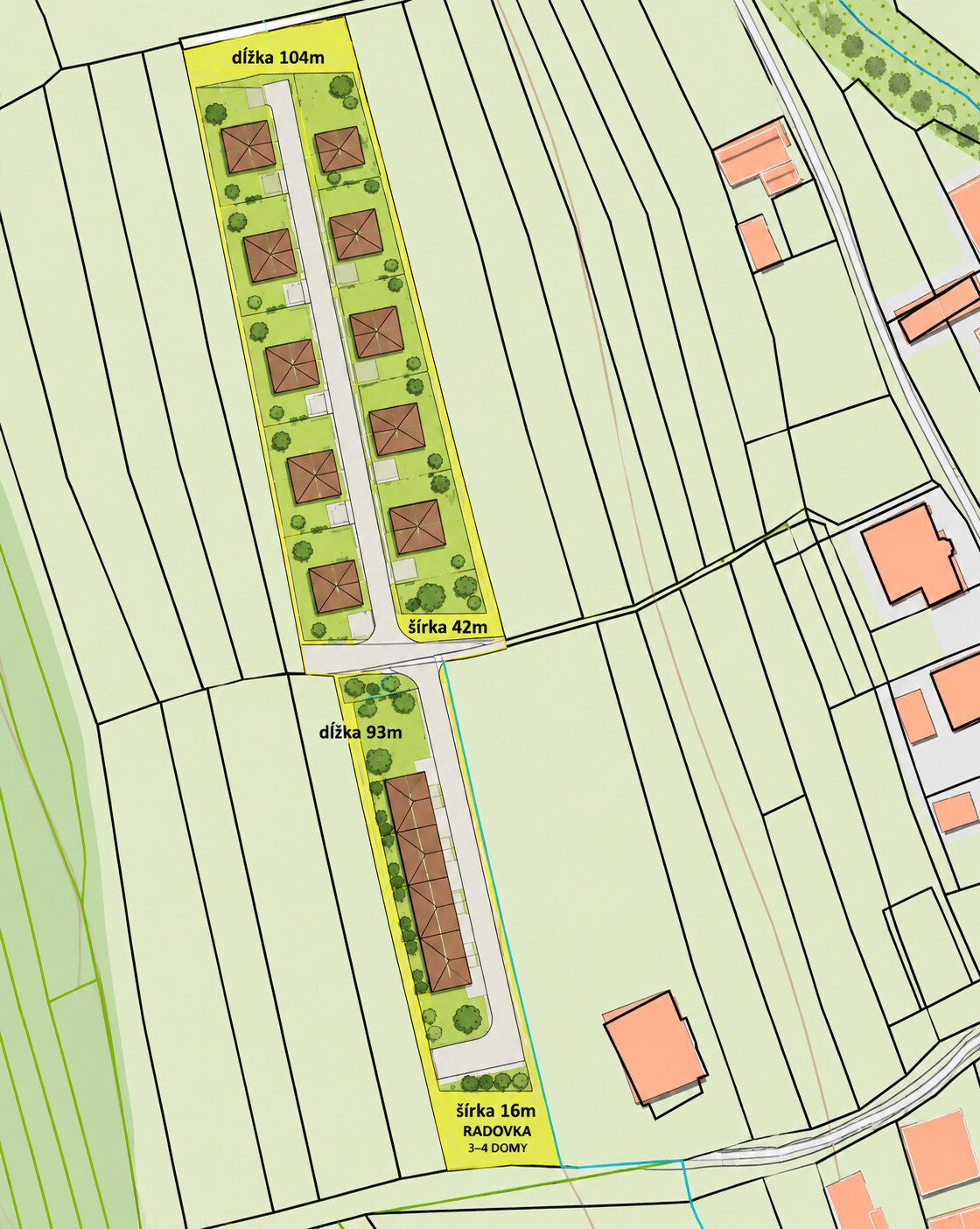 Predaj: Stavebné pozemky 5909m2 v Nesluši vhodné pre developera (SŠ)
