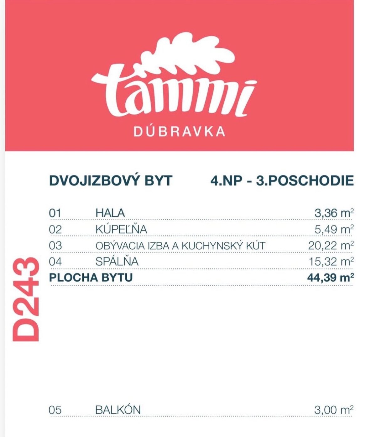 2-izb. byt Pri Hrubej lúke v projekte Tammi, pivnica, garážové státie — foto 13