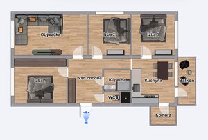 Prenájom 4 izbový byt s balkónom - Čajkovského ulica — foto 14