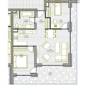 Trojizbový byt s terasou 27,46 m2 v meste Galanta + 2x parkovanie — foto 9