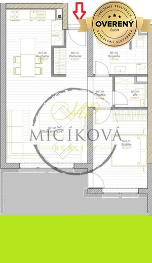 Dvojizbový byt so záhradou 71 m2 + 2x parkovacie miesto, Galanta — foto 5