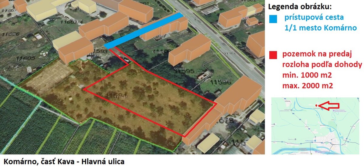 Stavebný pozemok Komárno - časť Kava, 1000 m2 (alebo viac) — foto 10