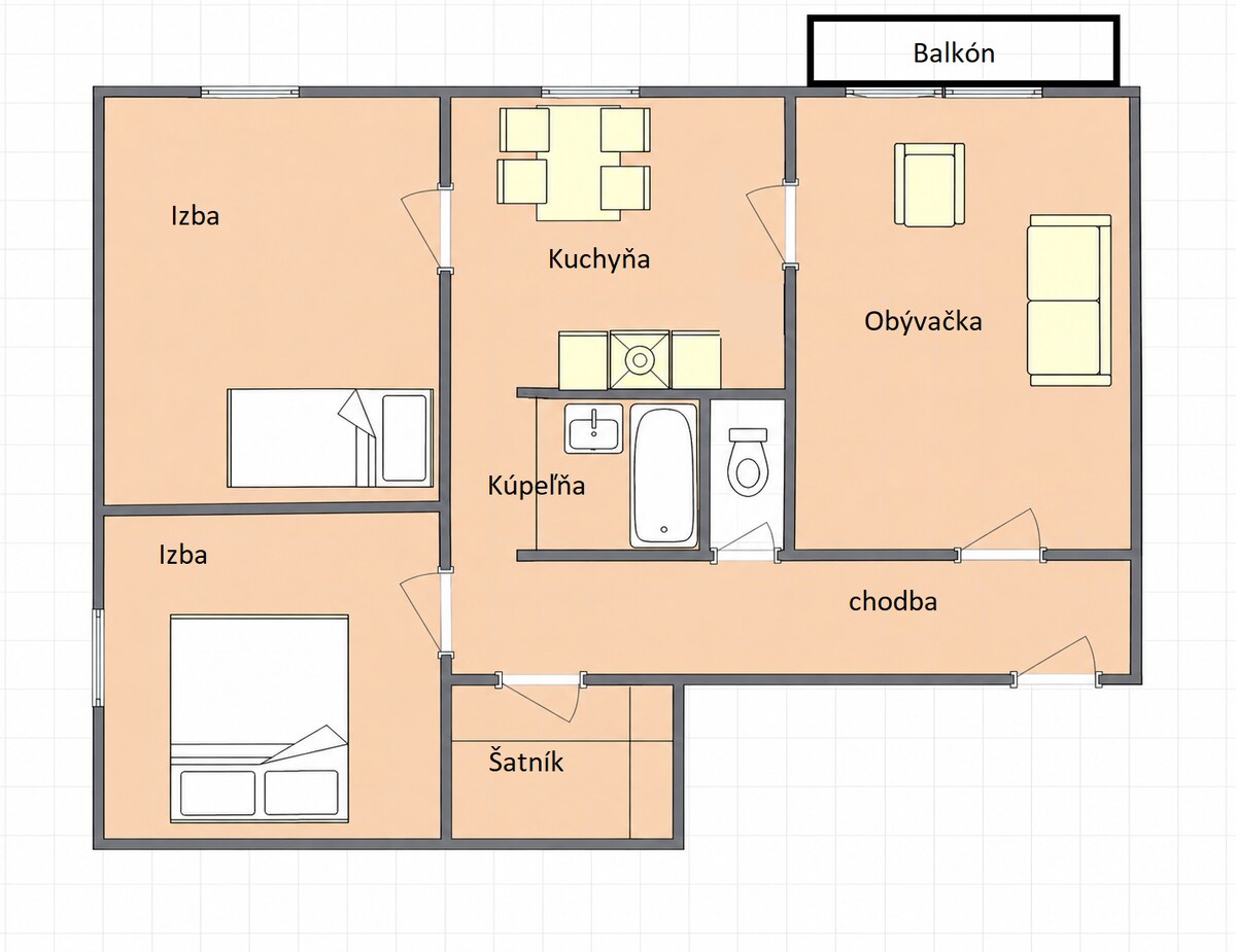 Na predaj 3-izbový byt vhodný na rekonštrukciu, Lúky, Vráble, 75m2 — foto 12
