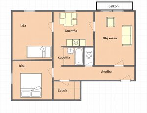 Na predaj 3-izbový byt vhodný na rekonštrukciu, Lúky, Vráble, 75m2 — foto 12