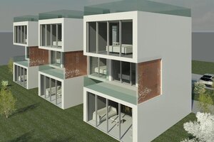 NA PREDAJ moderná radová vila / 130 m² / s výhľadom na more ČIOVO — foto 1