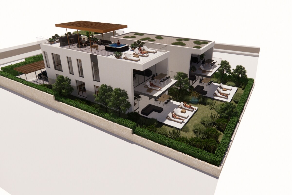LUXUSNÝ APARTMAN /68 m² / len 40 m/ od mora, ostrov Ugljan