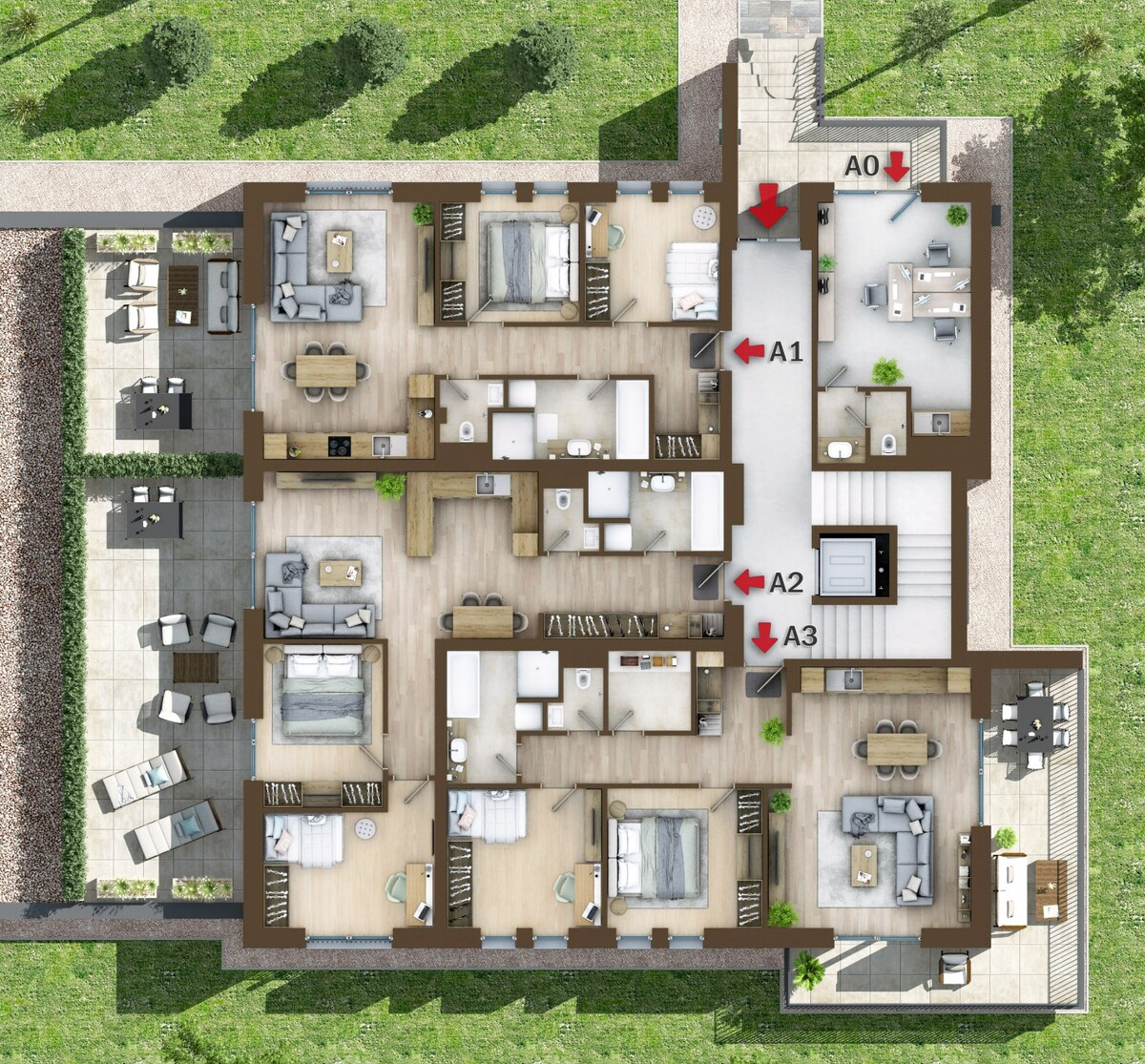 NOVOSTAVBA - 3 IZBOVÝ BYT S TERASOU (111,08m2) VIVA PARK, KOMÁRNO — foto 10