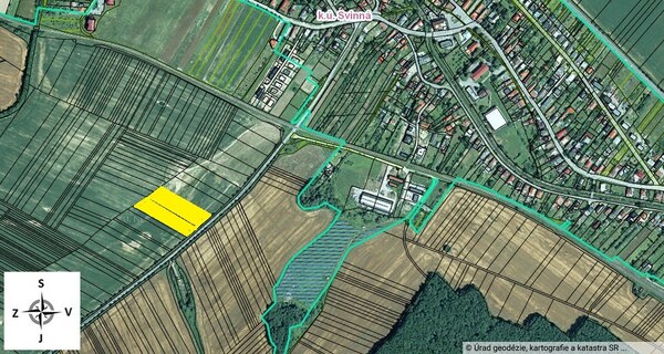 Investičné stavebné pozemky: 4.888m2, 5.517m2 alebo 10.405m2, Svinná