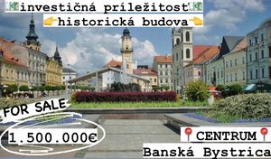 INVESTIČNÁ PRÍLEŽITOSŤ ! historická budova v CENTRE mesta B. Bystrica — foto 1