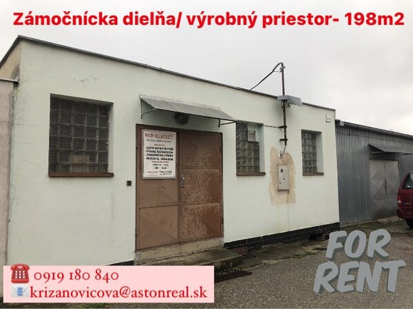 NA PRENÁJOM: Zámočnícka dielňa/ Výrobný priestor- Dubnica nad Váhom