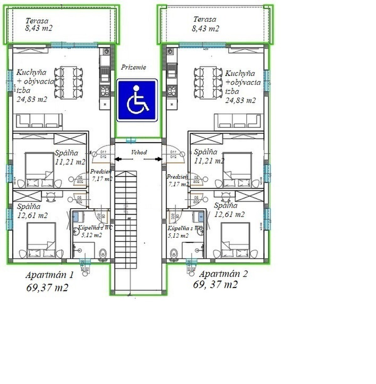 APARTMÁNY PREDAJ, 69 m2, RAŽANAC, CHORVÁTSKO — foto 4