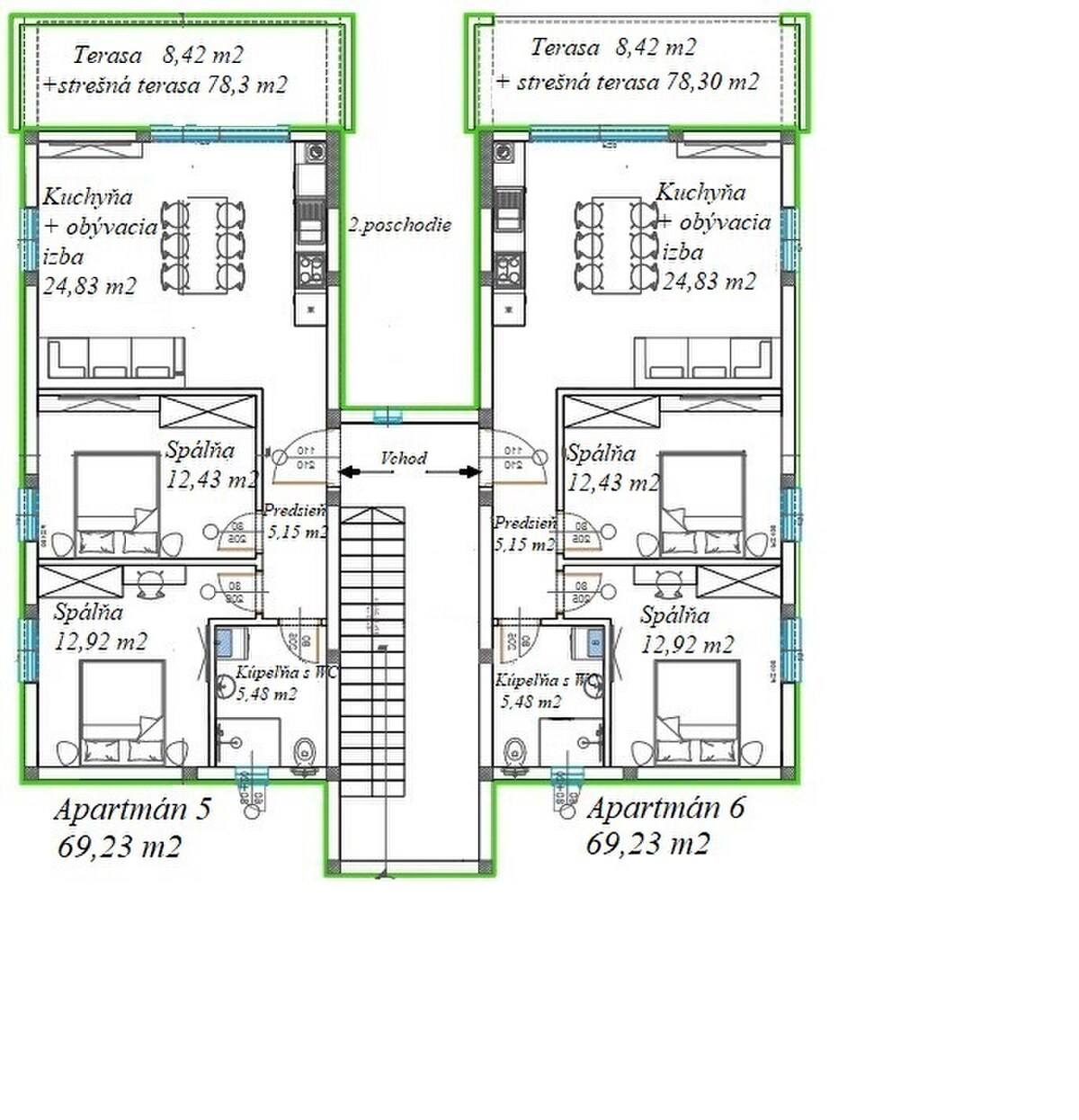 APARTMÁNY PREDAJ, 69 m2, RAŽANAC, CHORVÁTSKO — foto 6