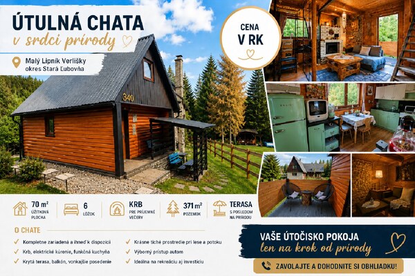Štýlová chata po kompletnej rekonštrukcii v Malom Lipníku – Verlišky