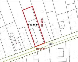 POZEMOK SO STARŠÍM RD, DRIENOV, UL. TEHELNÁ, 981 M2, — foto 4