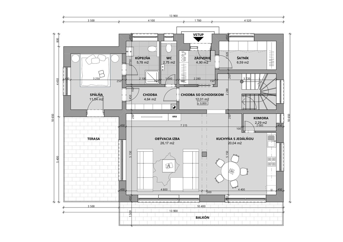 MODERNÝ 5 IZBOVÝ RODINNÝ DOM, KRÁSNY VÝHĽAD, VEĽKÁ LOMNICA; — foto 17