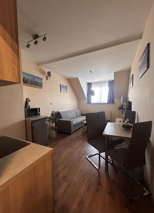 Štýlový 2-izbový apartmán s výhľadom na Tatry vo Veľkej Lomnici — foto 4