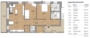 3 IZBOVÝ BYT S LOGGIOU - BYTY ROZÁLKA - byt 2E — foto 4