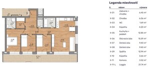 NA PREDAJ 4 IZBOVÝ BYT S LOGGIOU - BYTY ROZÁLKA - byt 5B — foto 6