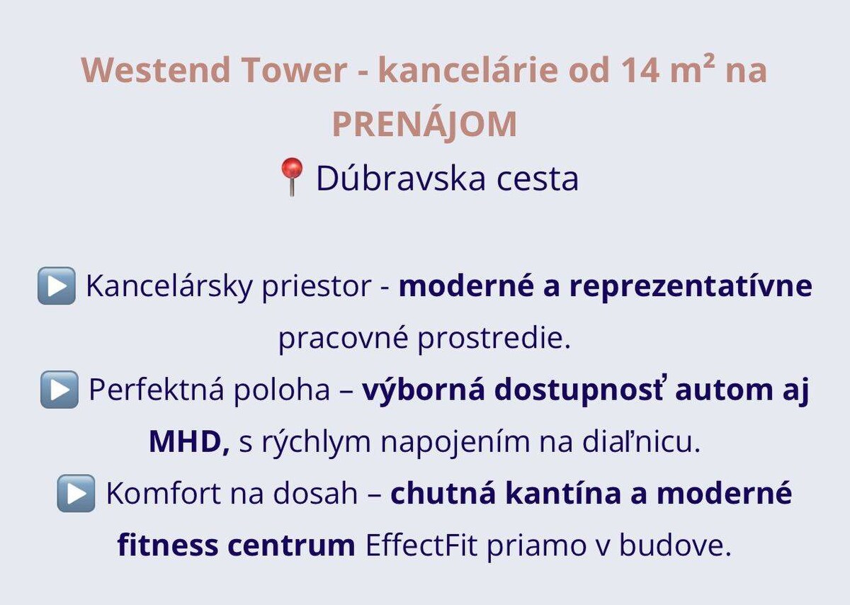 Reprezentatívne kancelárie 318m2, Westend Tower, Dúbravská cesta — foto 6