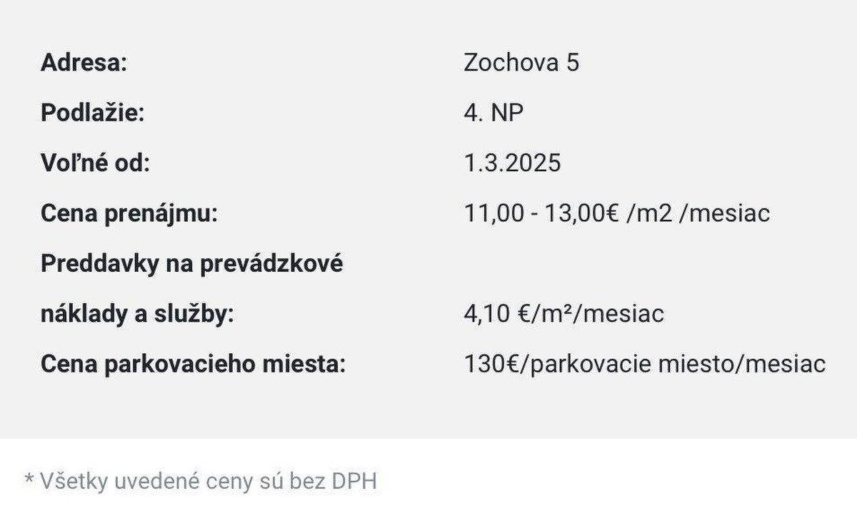 Reprezentatívne kancelárske priestory 121m2, Zochova ul., Staré Mest — foto 7