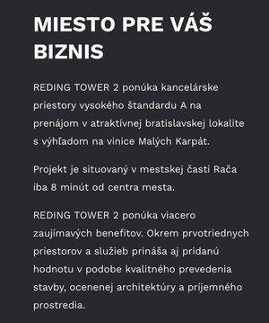 Reprezentatívne priestory 49m2, Reding Tower 2, Racianska ul. — foto 6