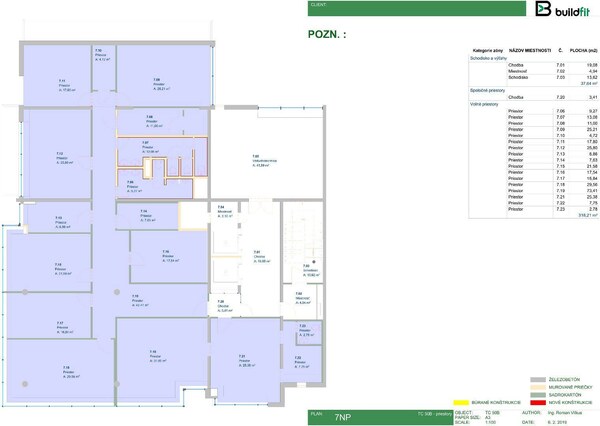 V Ružinove na prenájom administratívne priestory o veľkosti 320 m²