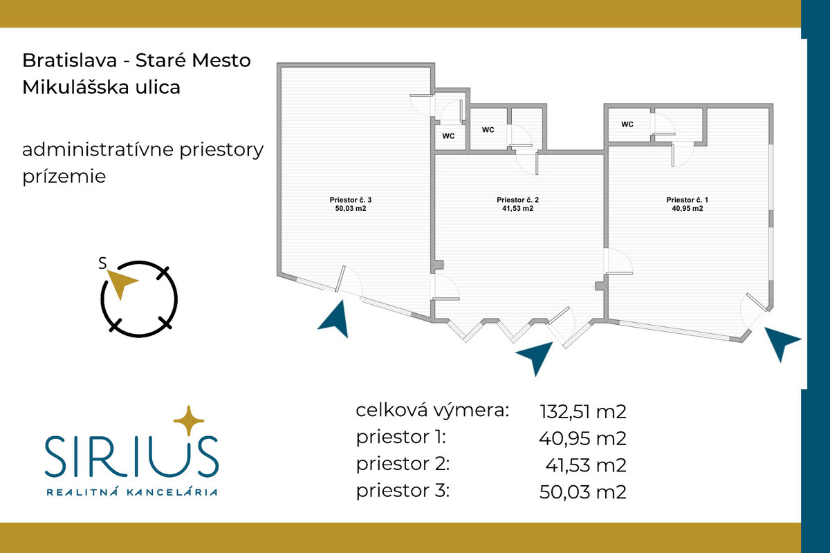 MIKULÁŠSKA, kancelárie, 132 m2 - pri BRATISLAVSKOM HRADE — foto 4