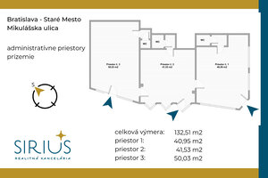 MIKULÁŠSKA, kancelárie, 132 m2 - pri BRATISLAVSKOM HRADE — foto 4