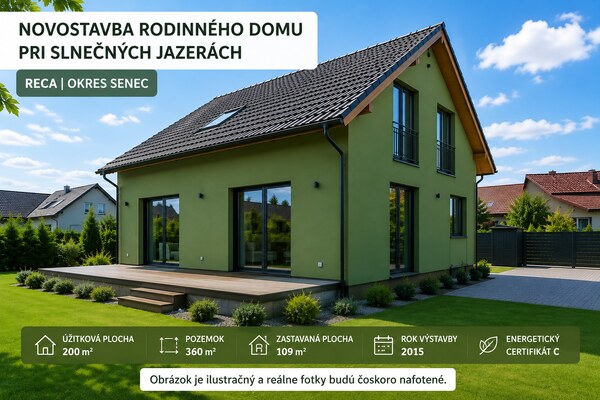 Rodinný dom pri Slnečných jazerách Reca okres Senec