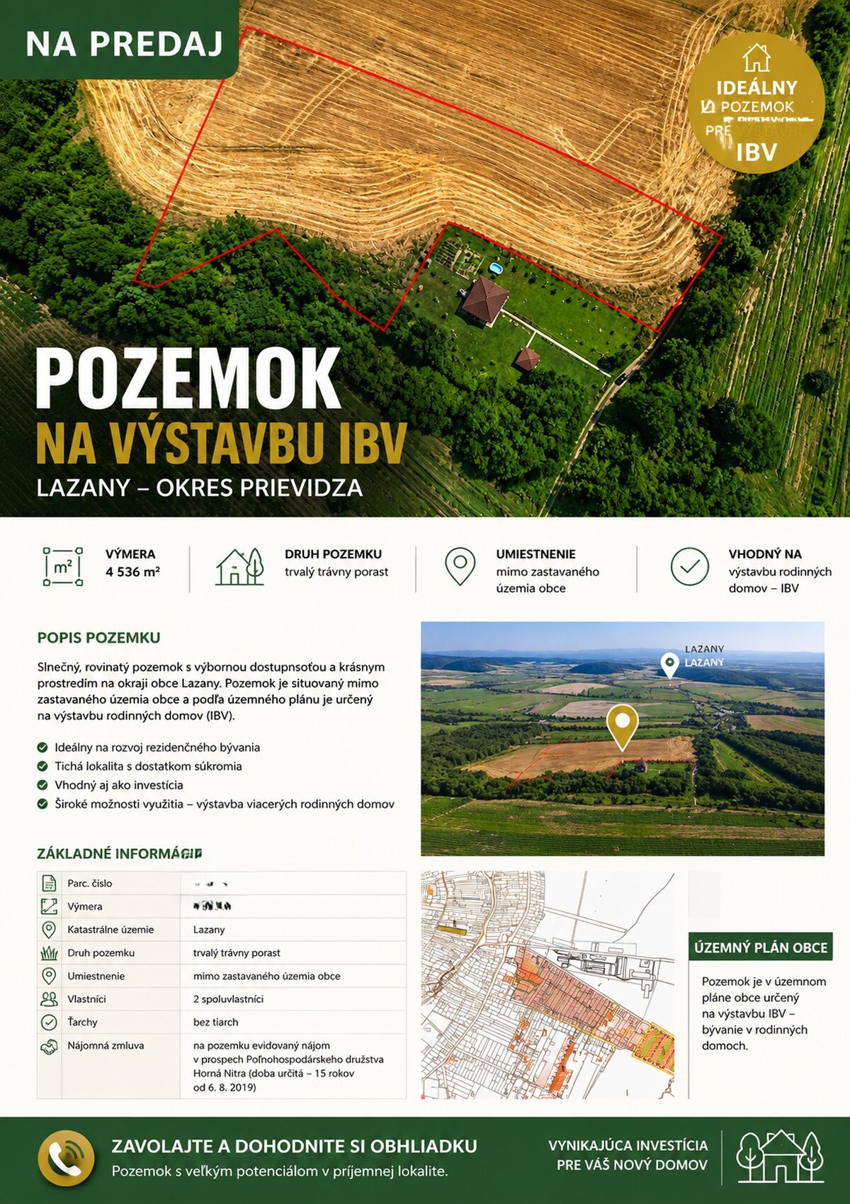 Pripravujeme k predaju Pozemok v obci Lazany okres Prievidza — foto 2