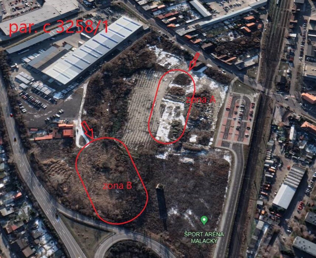PRENÁJOM, pozemok 25 000 m2 na komerčné účely, blízko centra Malaciek