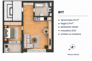 Na predaj slnečný a zariadený 2-izbový, klimatizovaný byt s loggiou vo Hviezdoslavove — foto 14