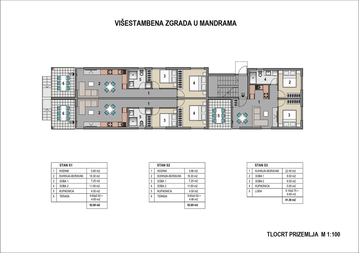PAG/MANDRE - 3i apartmán v štandarde na prízemí s loggiou — foto 15