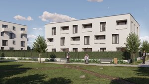 VO VÝSTAVBE: 2 IZBOVÝ BYT (B1) S PIVNICOU (47,27 m2) a 36 m2 ZÁHRADKOU — foto 2