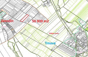 INVESTÍCIA - pozemok 5 ha pri Trnave /50 000 m2/ — foto 1